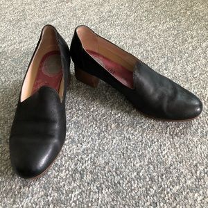 Dansko Preston black leather wood block heel 40 9